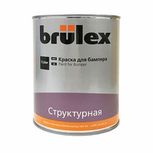 Краска Brulex для бампера, структурн. темно-серая, 1л