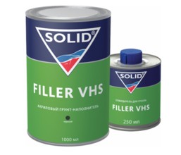 SOLID, Грунт акриловый черный с отв. 1K Filler VHS Low VOC 4:1, 1,25 л