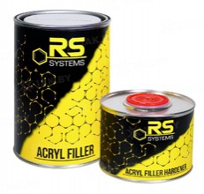 RS SYSTEM, Грунт акрил. ACRYL FILLER HS 5+1 серый, 0,75 л + 0,15 л